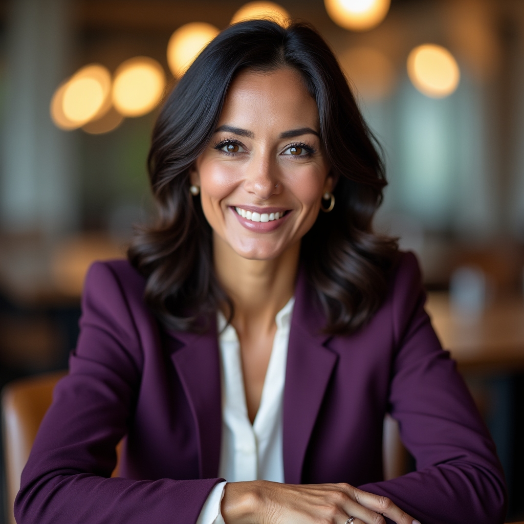 Venusalo, lead pricing coach, seated at a modern desk with a warm confident expression